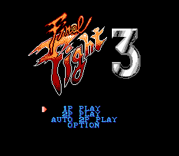 Final Fight 3 Deluxe Title Screen